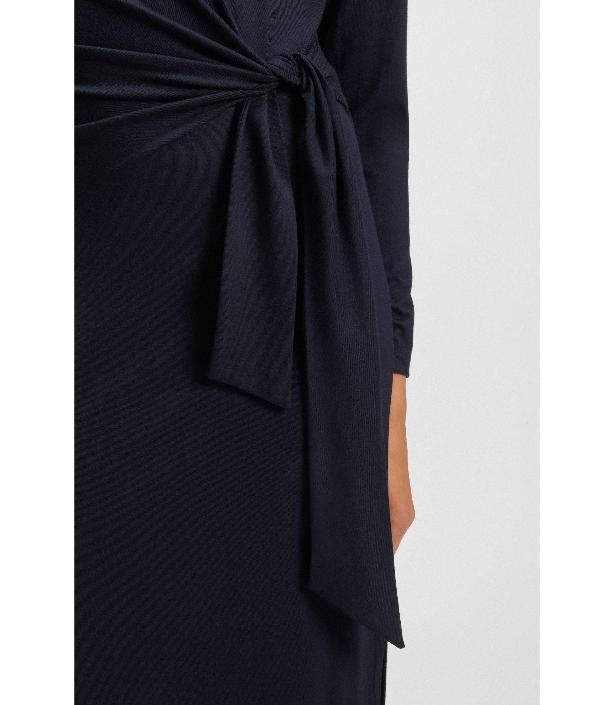 maxi jersey dresses with sleeves Gathered Sleeves Jersey Maxi Dress - Maxi Dresses - Women
