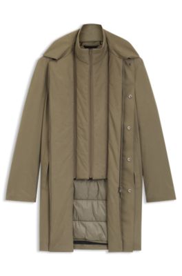 Manteau imperm&eacute;able GORE-TEX&reg; avec plastron amovible, Brun chin&eacute;