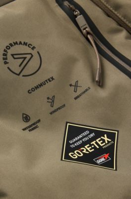 Manteau imperm&eacute;able GORE-TEX&reg; avec plastron amovible, Brun chin&eacute;