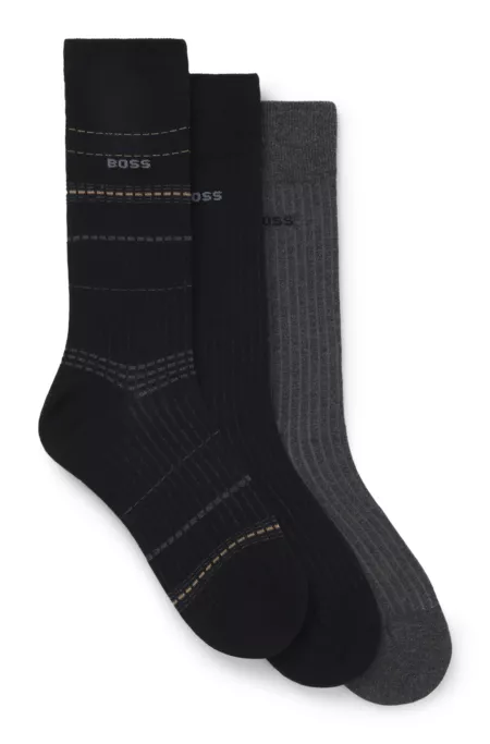 Three-pack of logo-detail socks in a regular length