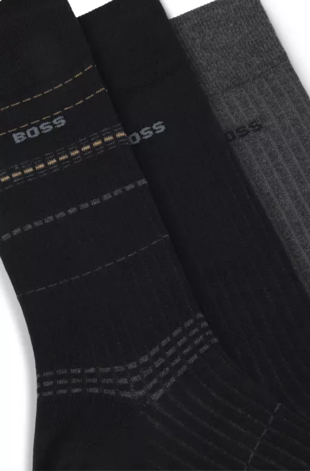Three-pack of logo-detail socks in a regular length