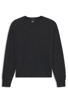 Knitted sweater in 100% cashmere, Black