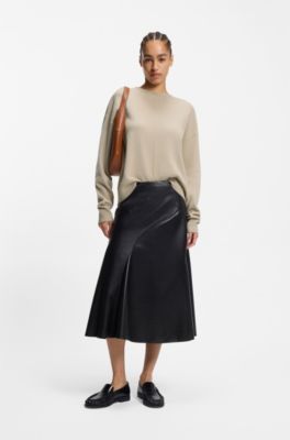 Jersey relaxed fit de cashmere, Beige claro