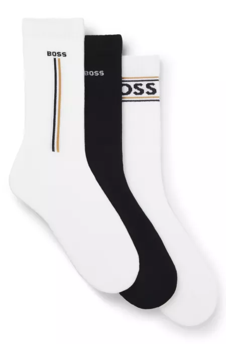 Three-pack of logo-detail socks in a short length