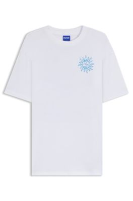 Logo-artwork T-shirt in cotton jersey, White