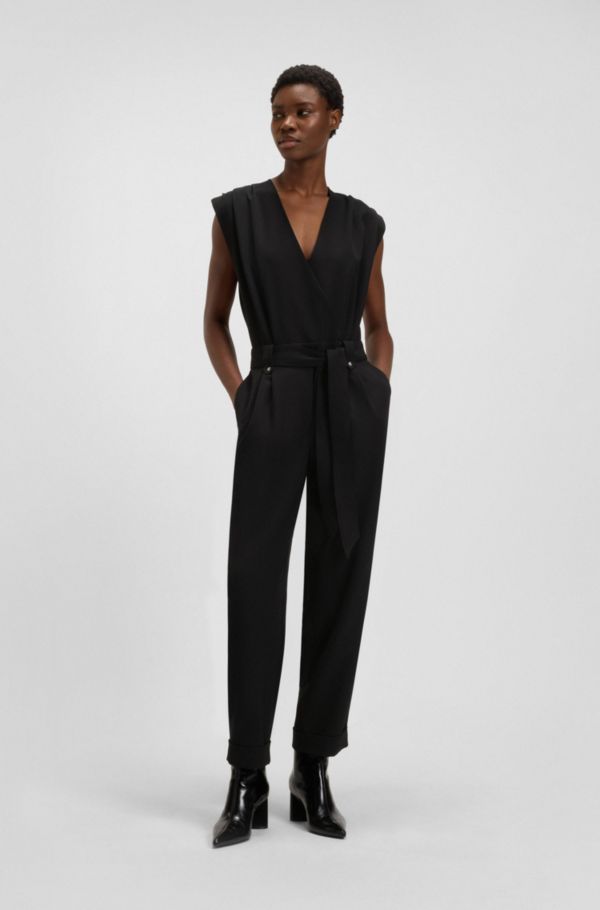 Wrap-front jumpsuit with hardware snaps - image 2