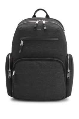 Backpack with contrast side pockets, Dark Grey