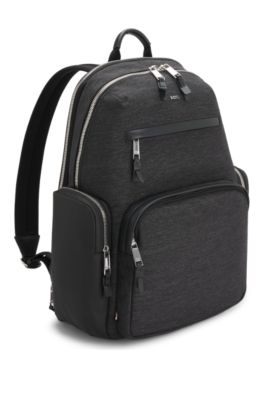 Backpack with contrast side pockets, Dark Grey