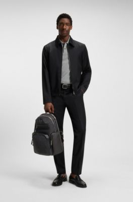 Backpack with contrast side pockets, Dark Grey