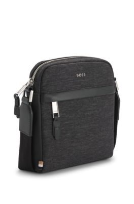 Reporter bag with leather trims, Dark Grey