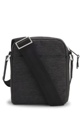 Reporter bag with leather trims, Dark Grey