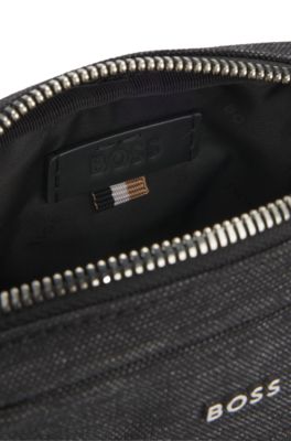 Reporter bag with leather trims, Dark Grey