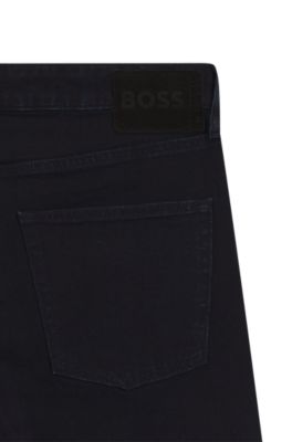 Vaqueros slim fit en denim el&aacute;stico azul con cashmere, Azul oscuro