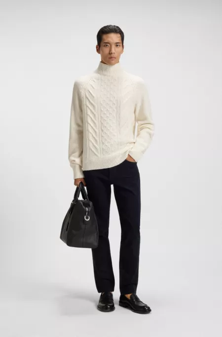 Blue slim-fit jeans in comfort-stretch denim