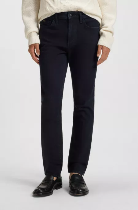 Blue slim-fit jeans in comfort-stretch denim