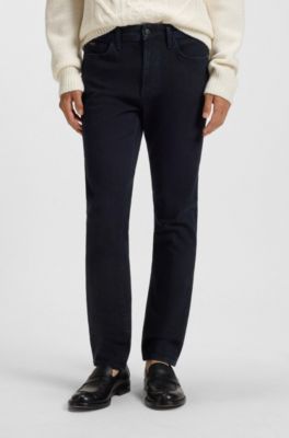 Vaqueros slim fit en denim el&aacute;stico azul con cashmere, Azul oscuro
