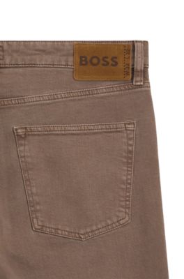 Jean Slim Fit en denim stretch ultra doux, Gris sombre