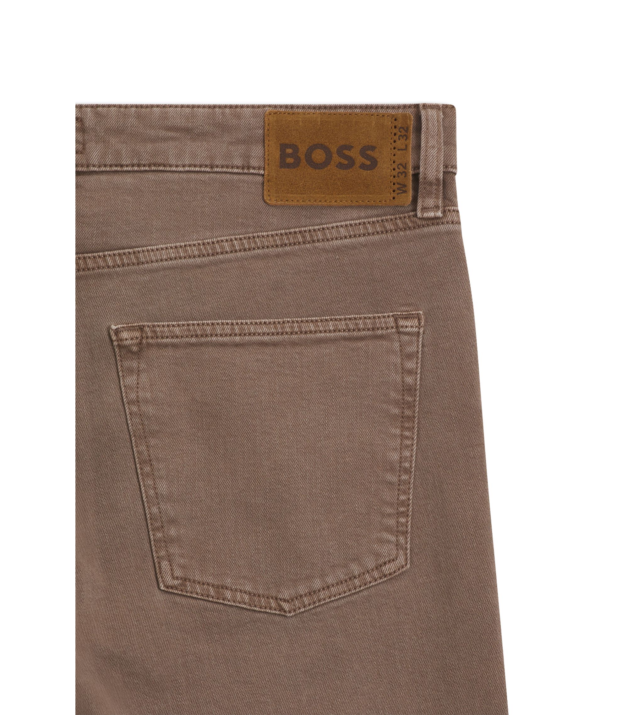 BOSS - Slim-fit jeans in super-soft stretch denim - Dark Grey