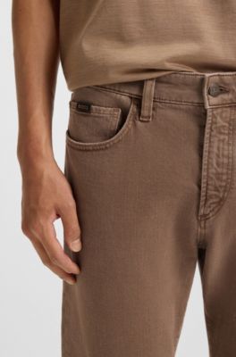 Jean Slim Fit en denim stretch ultra doux, Gris sombre