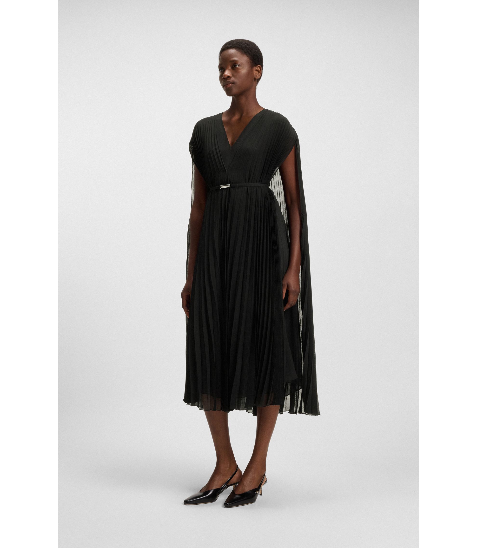 ★【Buyee】★dasoni　1113 BOSS - Burnished-leather Derby shoes with brogue details - Black