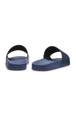 Chanclas con logo en la tira, Celeste