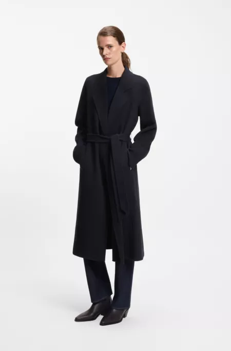Wool-blend coat in a slim fit
