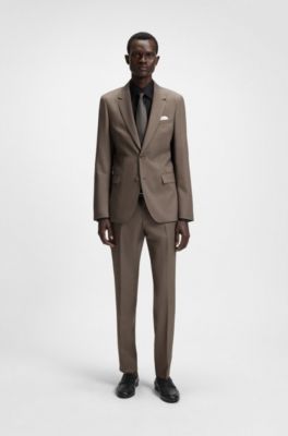 Tumbled-leather loafers with penny trim, Black