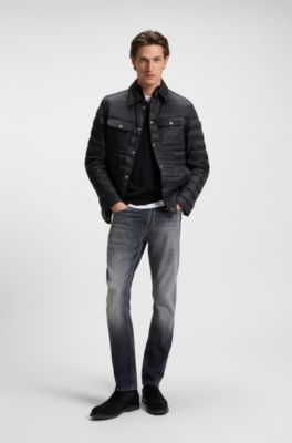 Botines Chelsea en ante con paneles el&aacute;sticos, Negro