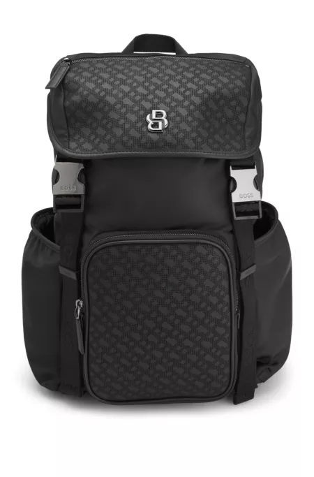 Twill backpack with Double B monogram