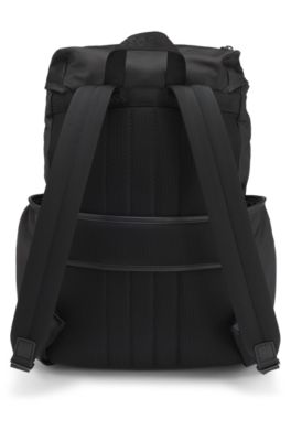 Mochila de sarga con monograma Double&nbsp;B, Negro