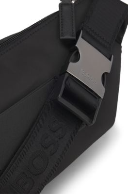 Belt bag with monogram pattern, Black