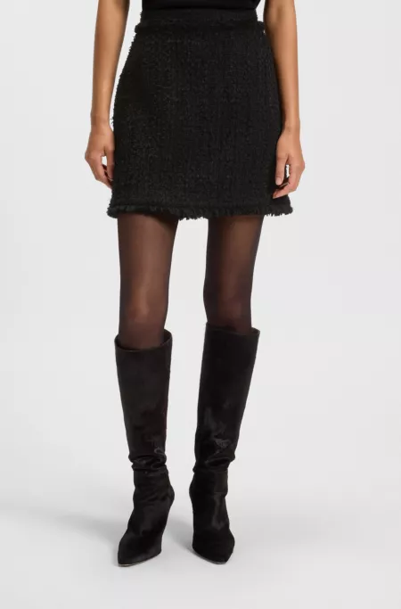 Mini skirt in velvet tweed