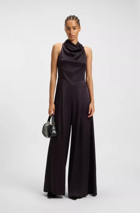 Sablé jumpsuit with draped neckline