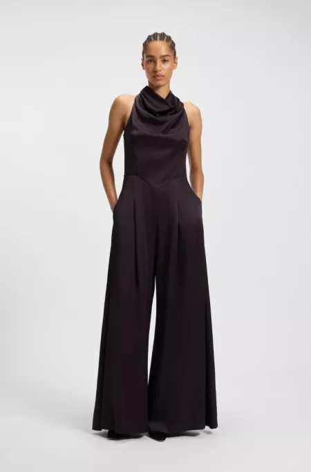 Sablé jumpsuit with draped neckline
