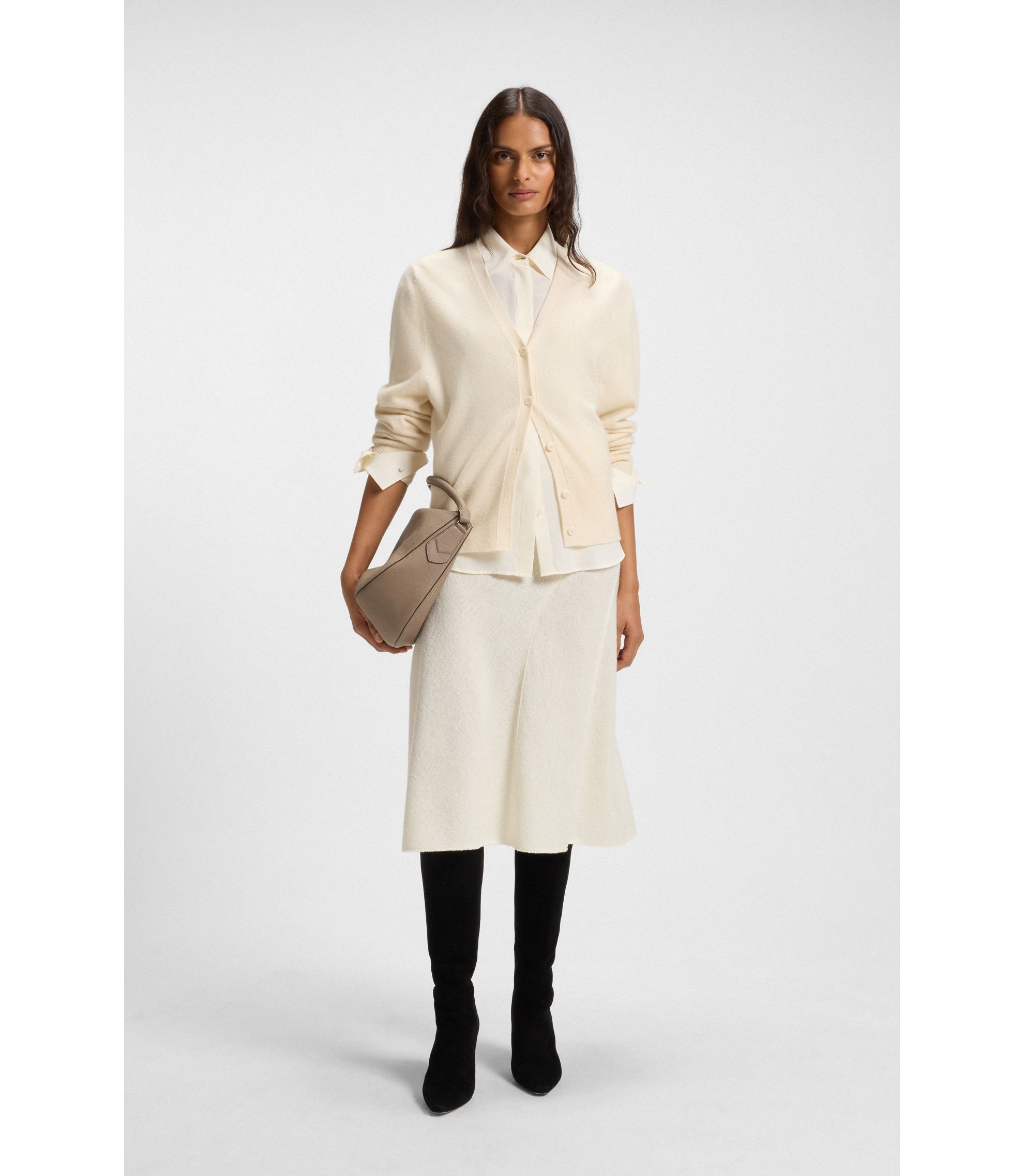 スカート elu Peony wool skirt- Charcoal/ Ivory Provence Skirt - Ecru Pink | Shop Beautiful Designs by April