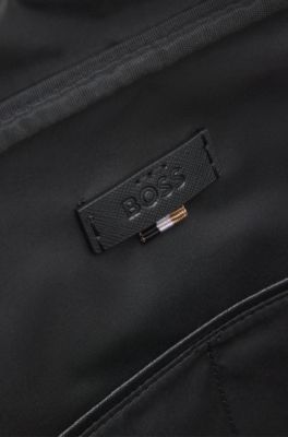 Document case with monogram pattern, Black