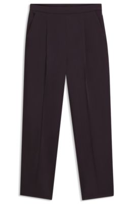 Pantalones regular fit con pernera c&oacute;nica, Luz p&uacute;rpura