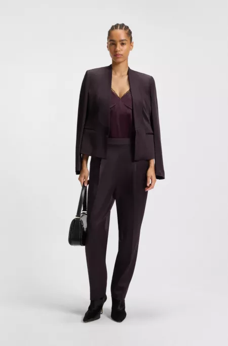 Regular-fit trousers with tapered leg