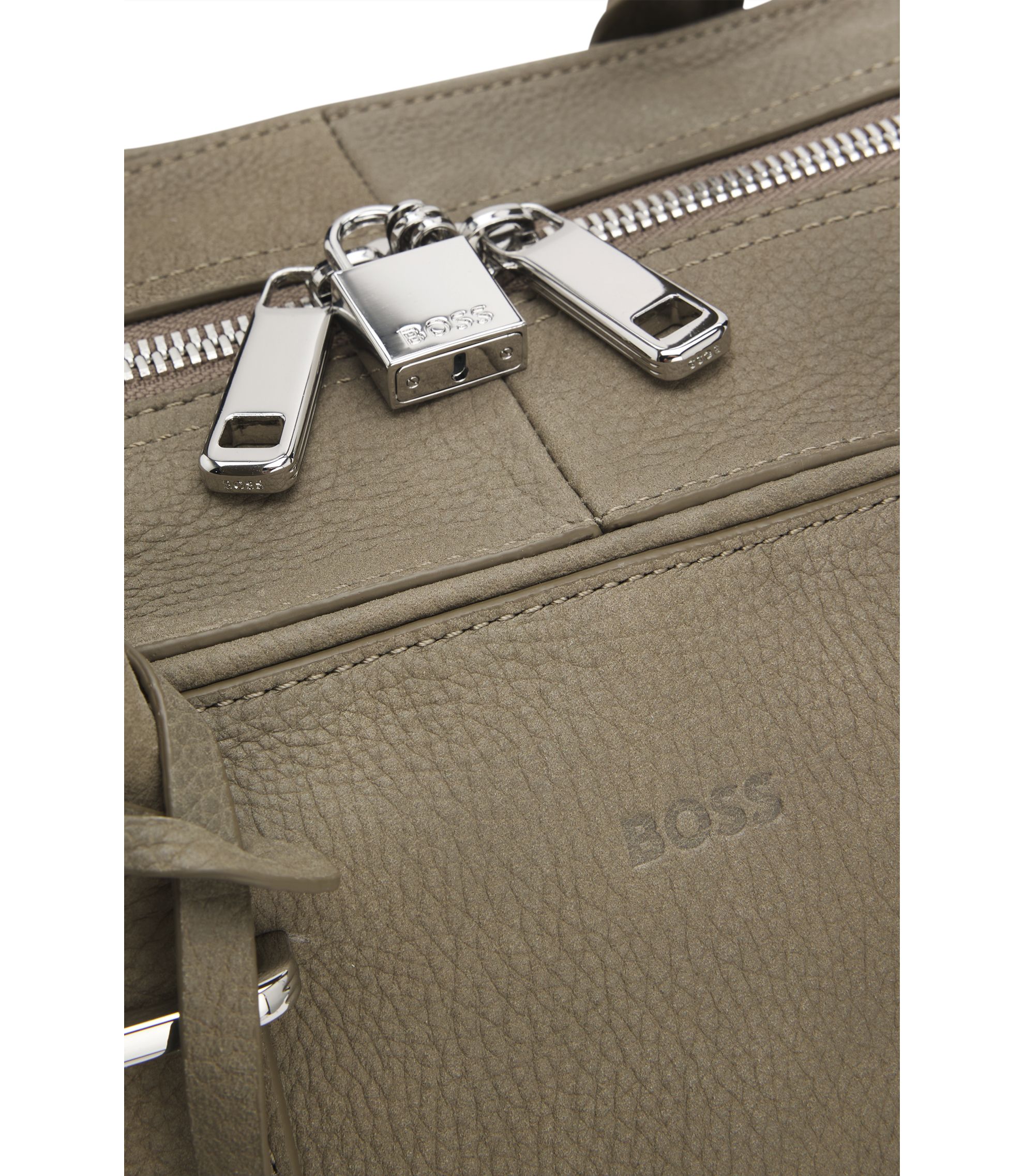 9月迄の出品！HUGO BOSS グレー レザー ボストンバッグ　巨大 hbna50548231_245_241?wid=1980&