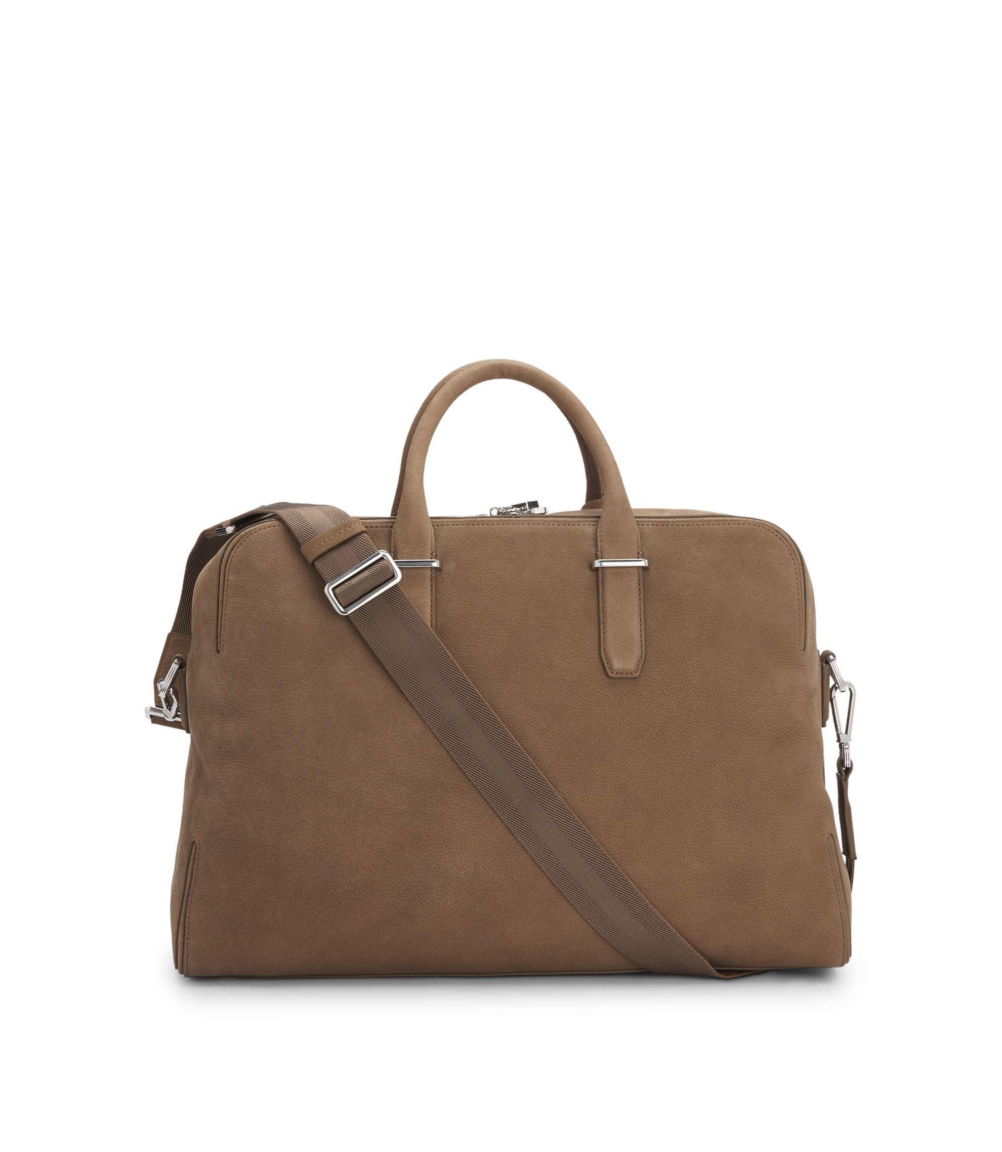 BOSS - Grained-leather holdall with detachable key holder - Light