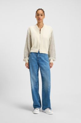 Baskets en cuir avec brides riptape en cuir su&eacute;d&eacute;, Blanc