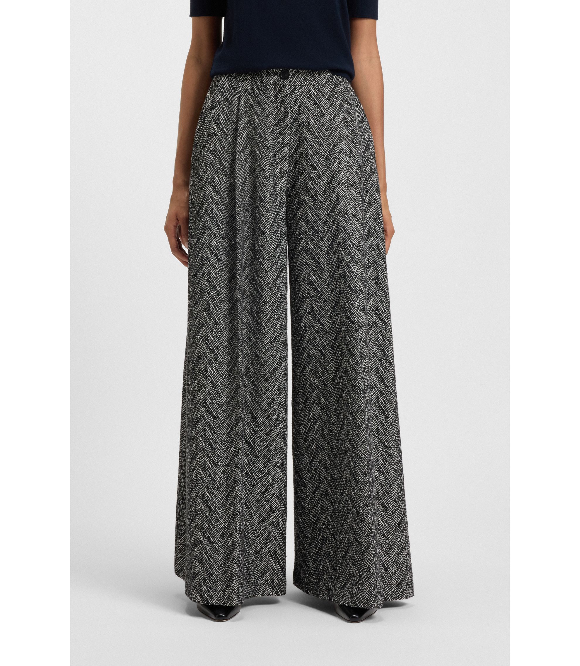 パンツ doublet 22AW BURNIG EMBROIDERY TROUSERS doublet Embroidered Chain Tailored Trousers （Brown