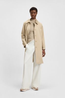 Suede-trim trainers with Double B monogram, Light Brown