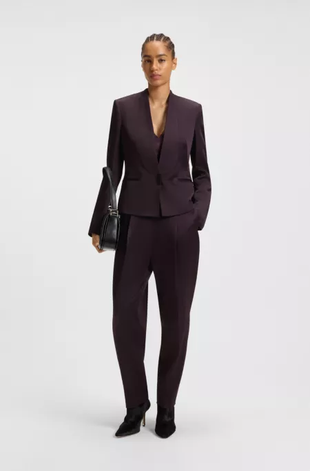 Regular-fit tuxedo blazer with shawl lapels