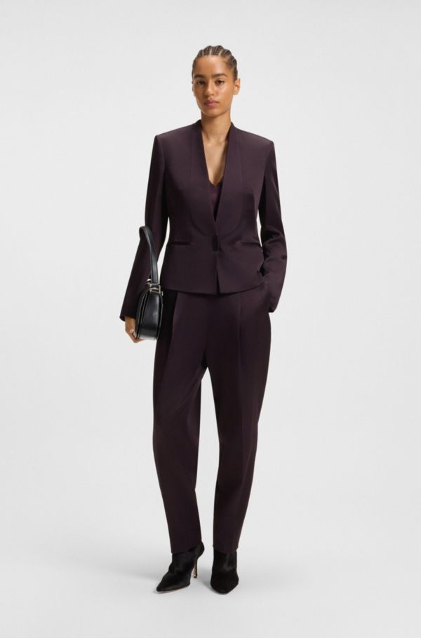Regular-fit tuxedo blazer with shawl lapels - image 2