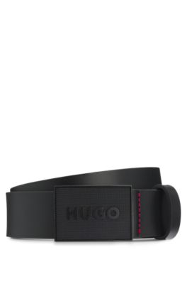 Italian leather belt, Black