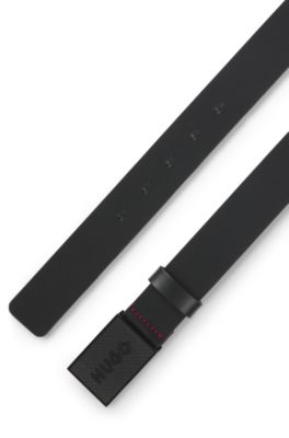 Italian leather belt, Black