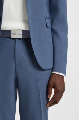 Bo&icirc;te cadeau avec ceinture r&eacute;versible en cuir italien, Bleu