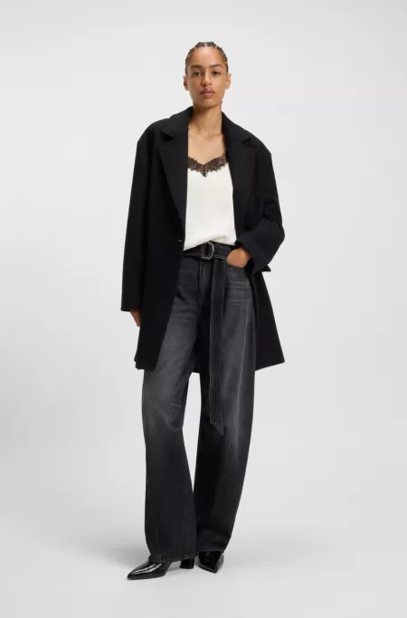 Lace-detail camisole in satin