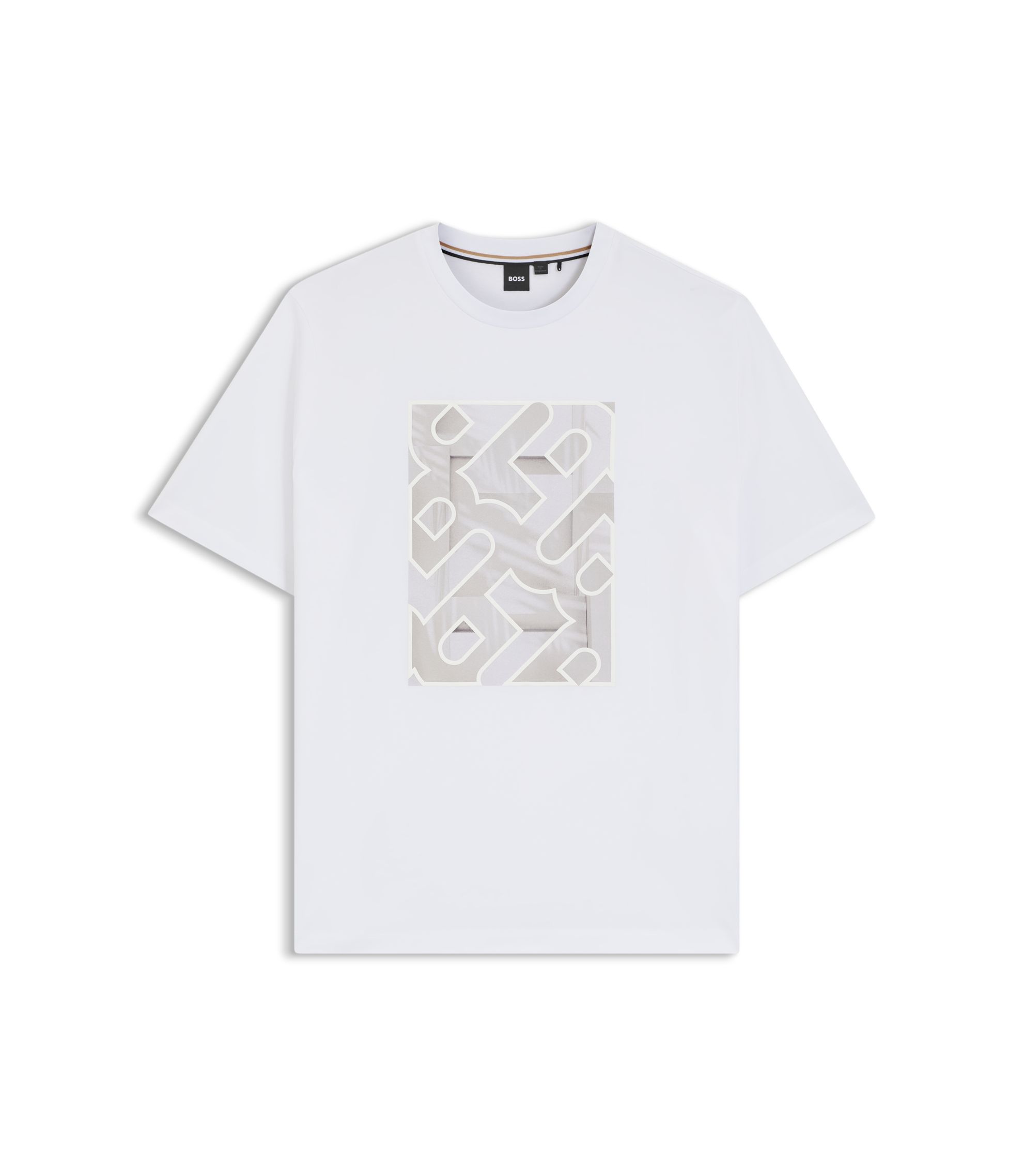 Cotton-Jersey T-Shirt With Monogram Artwork by Hugo Boss